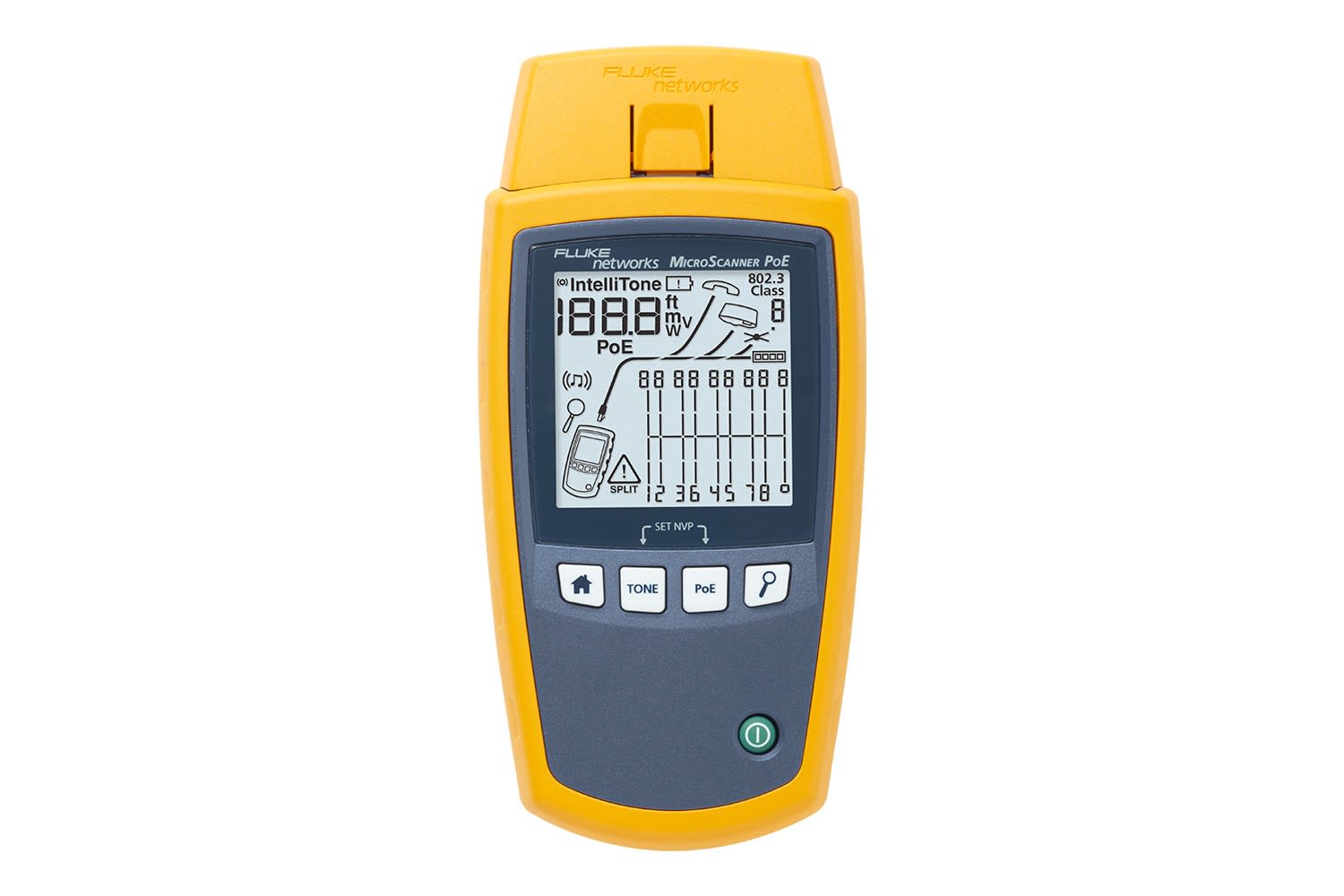 Fluke Networks - Testeur MS-POE-IE, vérification des câbles + POE + ethernet Indus.