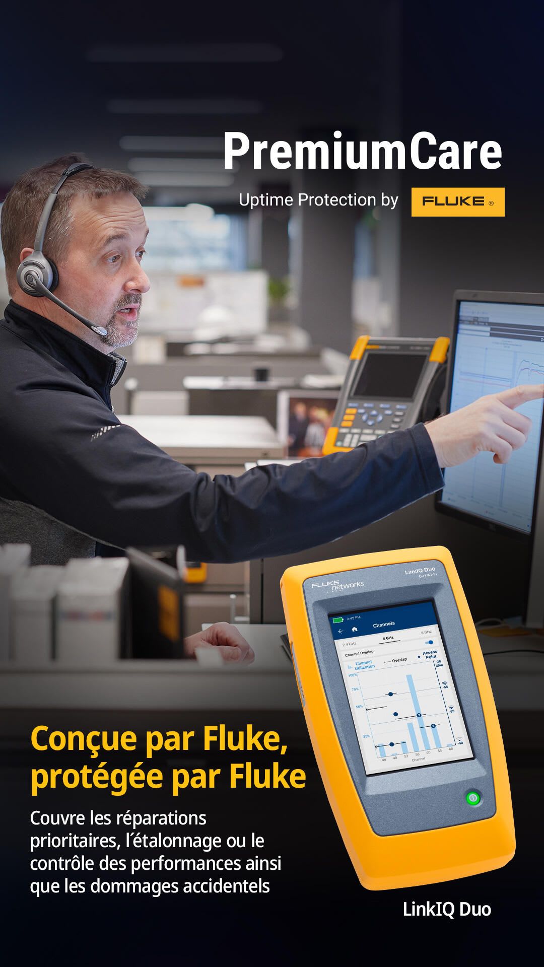 Fluke Networks - LIQ-DUO-H6 avec 3 ans de support Fluke Premium Care pour unité principale