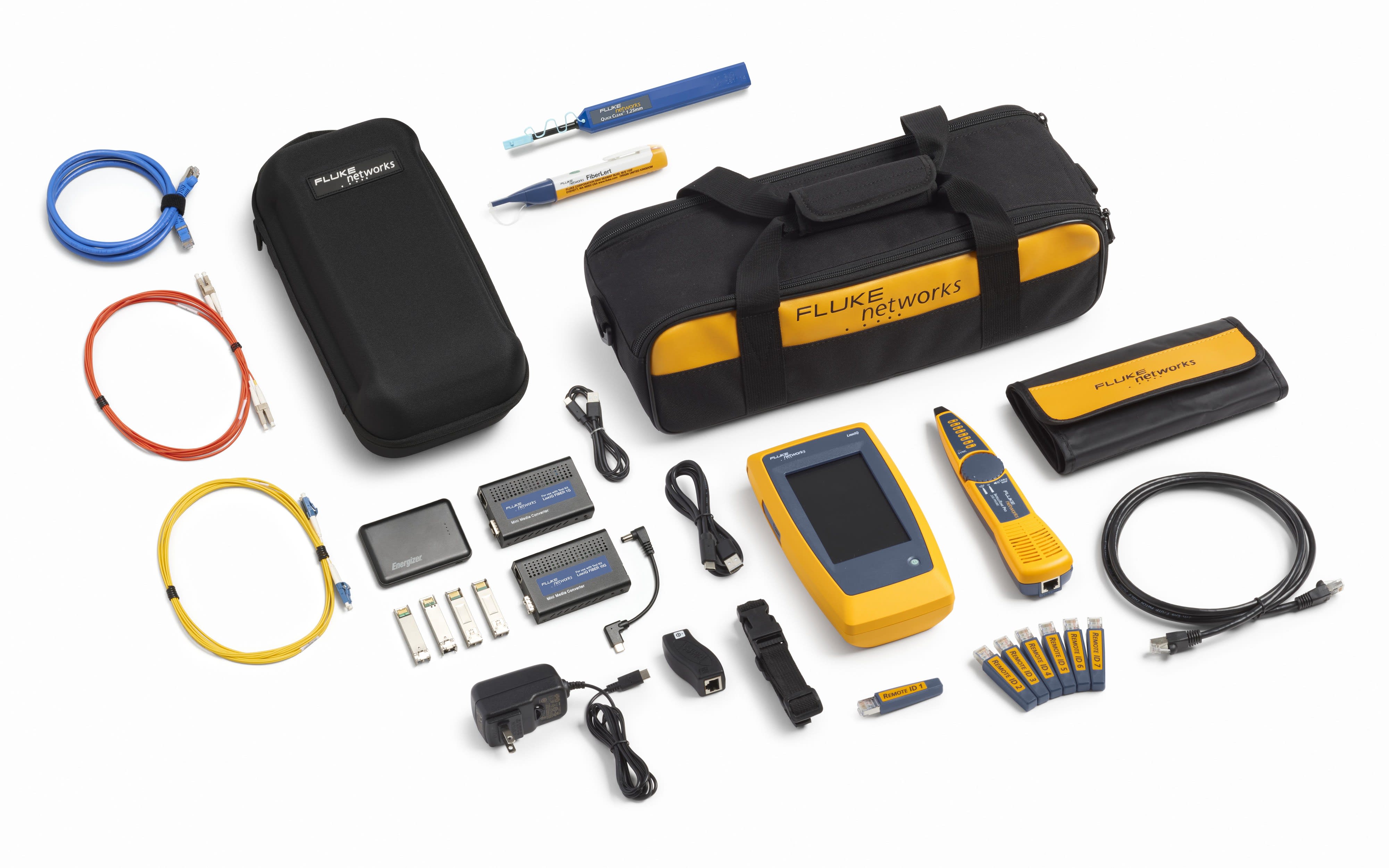 Fluke Networks - KIT de qualification cuivre et fibre 1G/10G, inclus LIQ avec accessoires