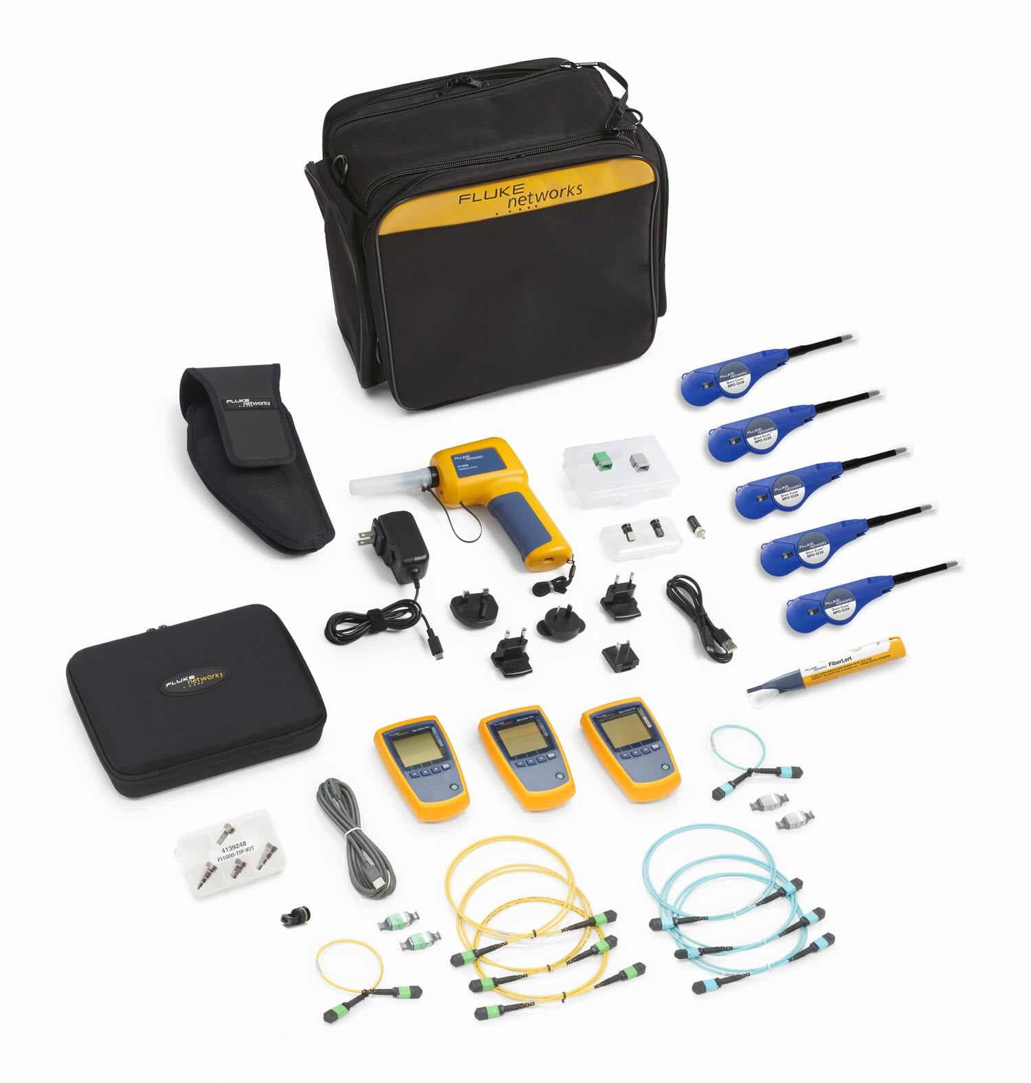 Fluke Networks - Kit validation des liens MPO mono et multimode + camera d'inspection + nettoyage