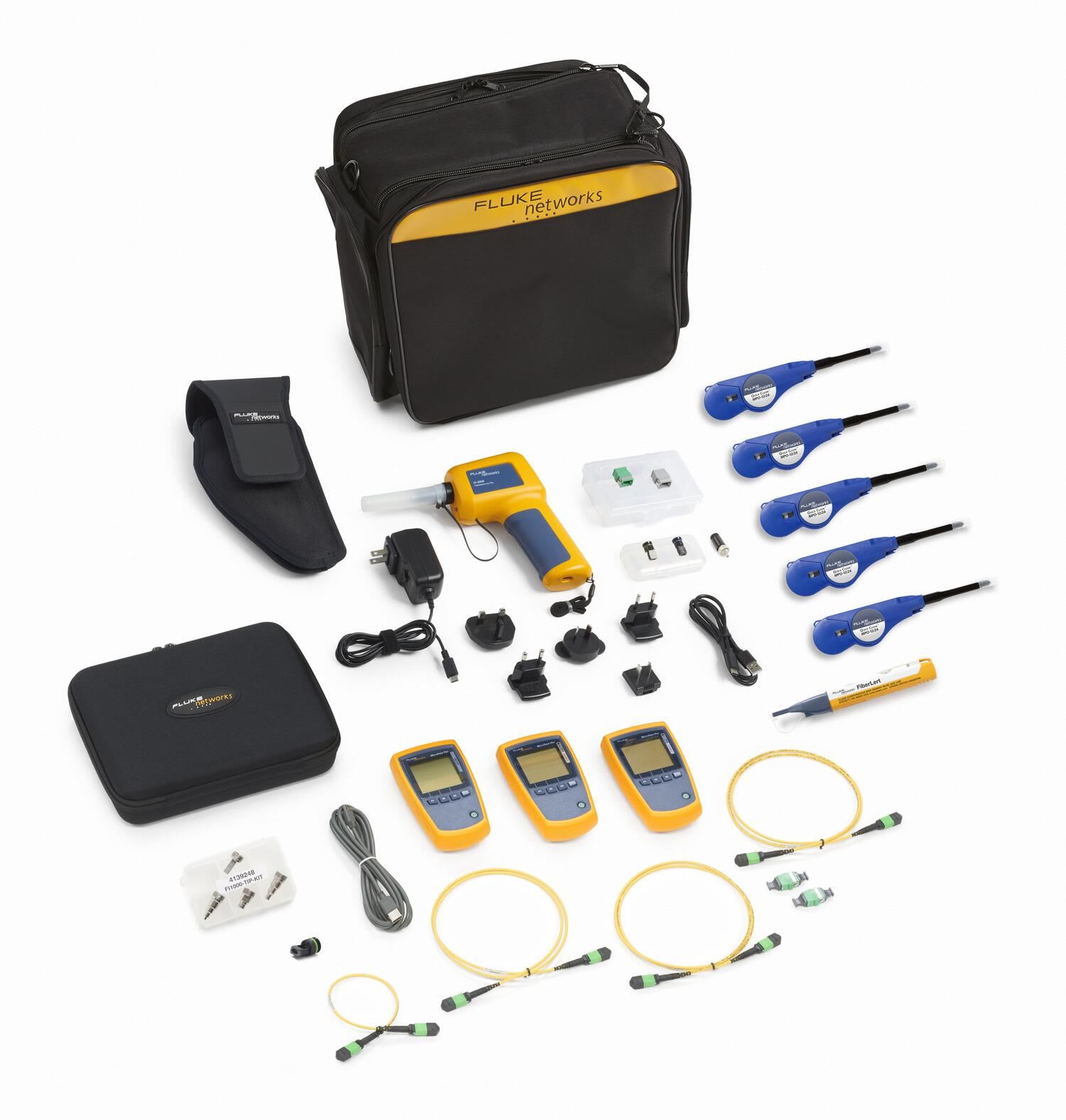 Fluke Networks - Kit validation des liens MPO monomode + camera d'inspection + nettoyage