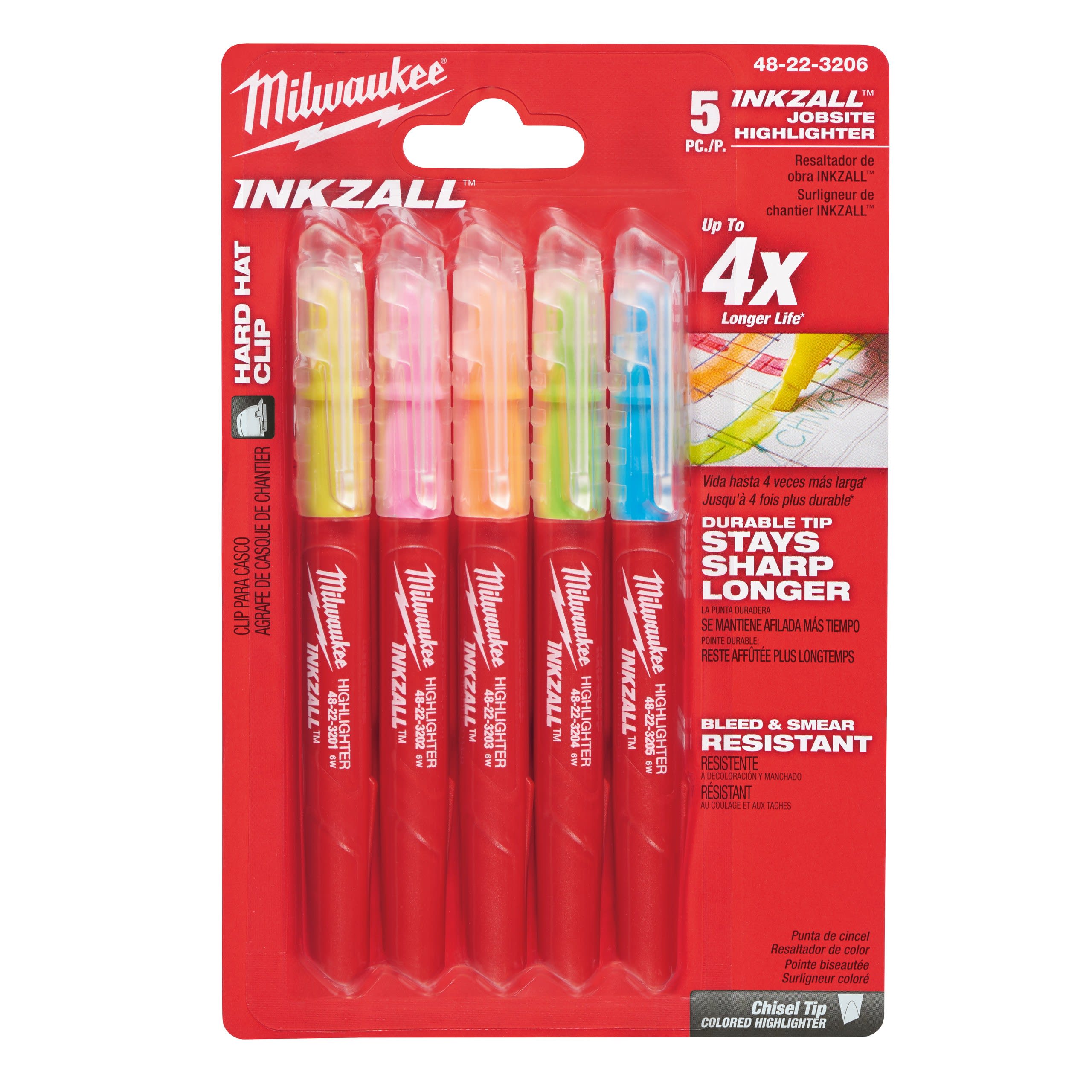 MILWAUKEE - SURLIGNEURS INKZALL MULTI COULEURS