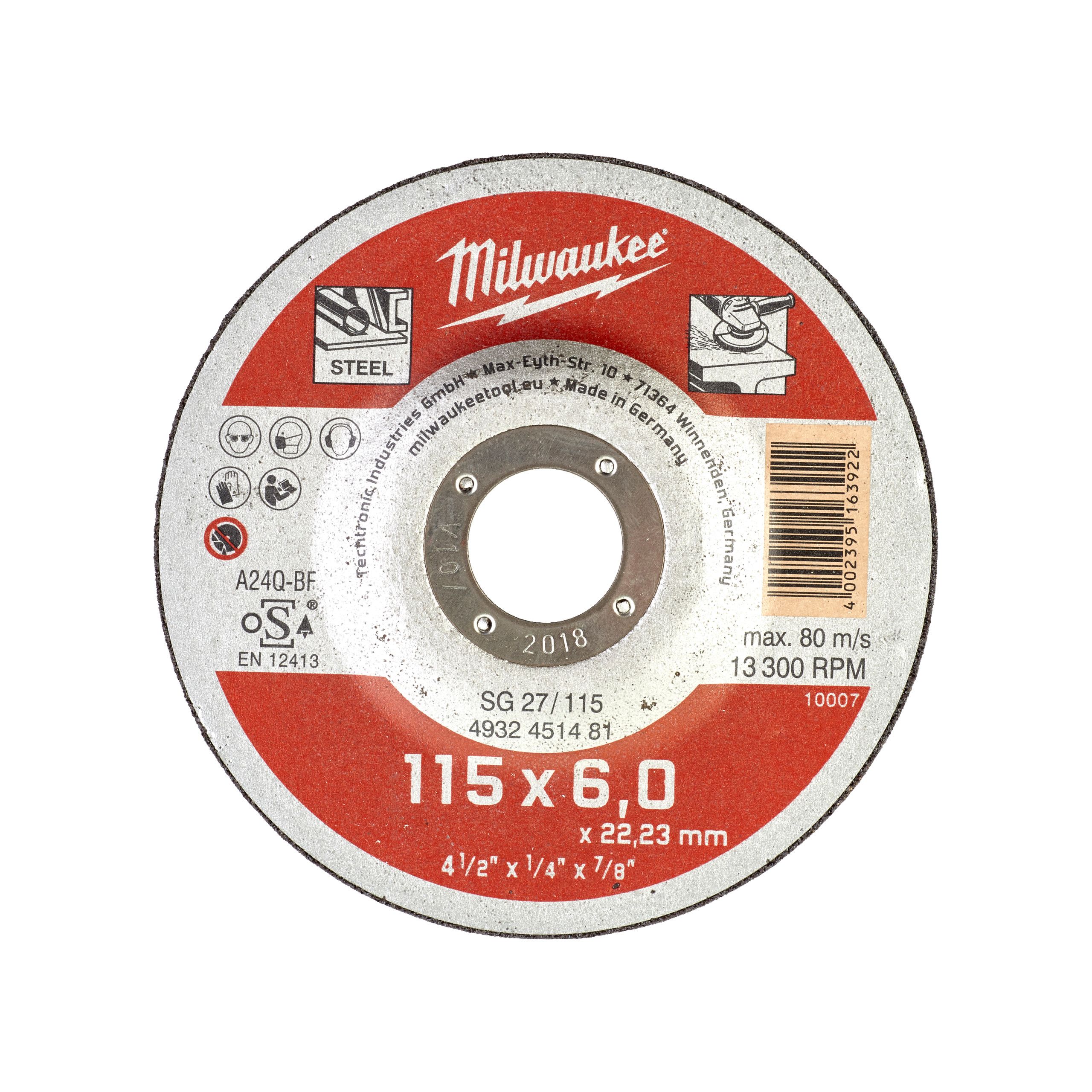MILWAUKEE - DISQUE A MEULER CONTRACTOR