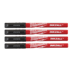 MILWAUKEE - SET 4 STYLOS POINTE ULTRA FINE NOIRS