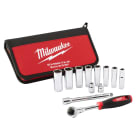 MILWAUKEE - SET CLE ET DOUILLES 3/8" 12PCS