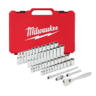 MILWAUKEE - SET DE DOUILLE ET CLES A CLIQUET 1/4 MÉTRIQUE & IMPÉRALE 50 PCS