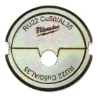 MILWAUKEE - MATRICE POUR SERTISSEUSE FORCE LOGIC (ELECTRICITE) RU22 CU50/AL35