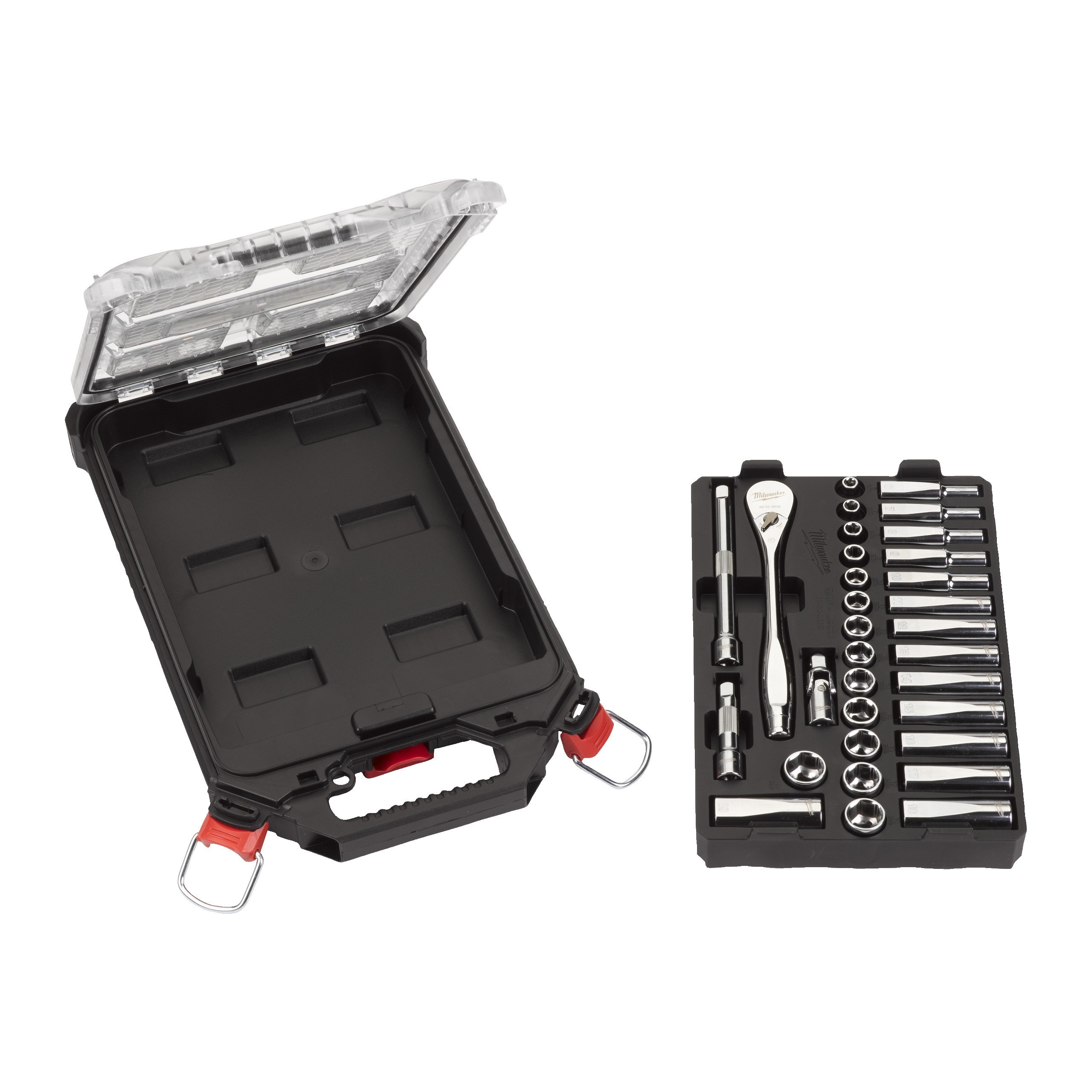 MILWAUKEE - SET DE DOUILLE ET CLES A CLIQUET 3/8 PACKOUT