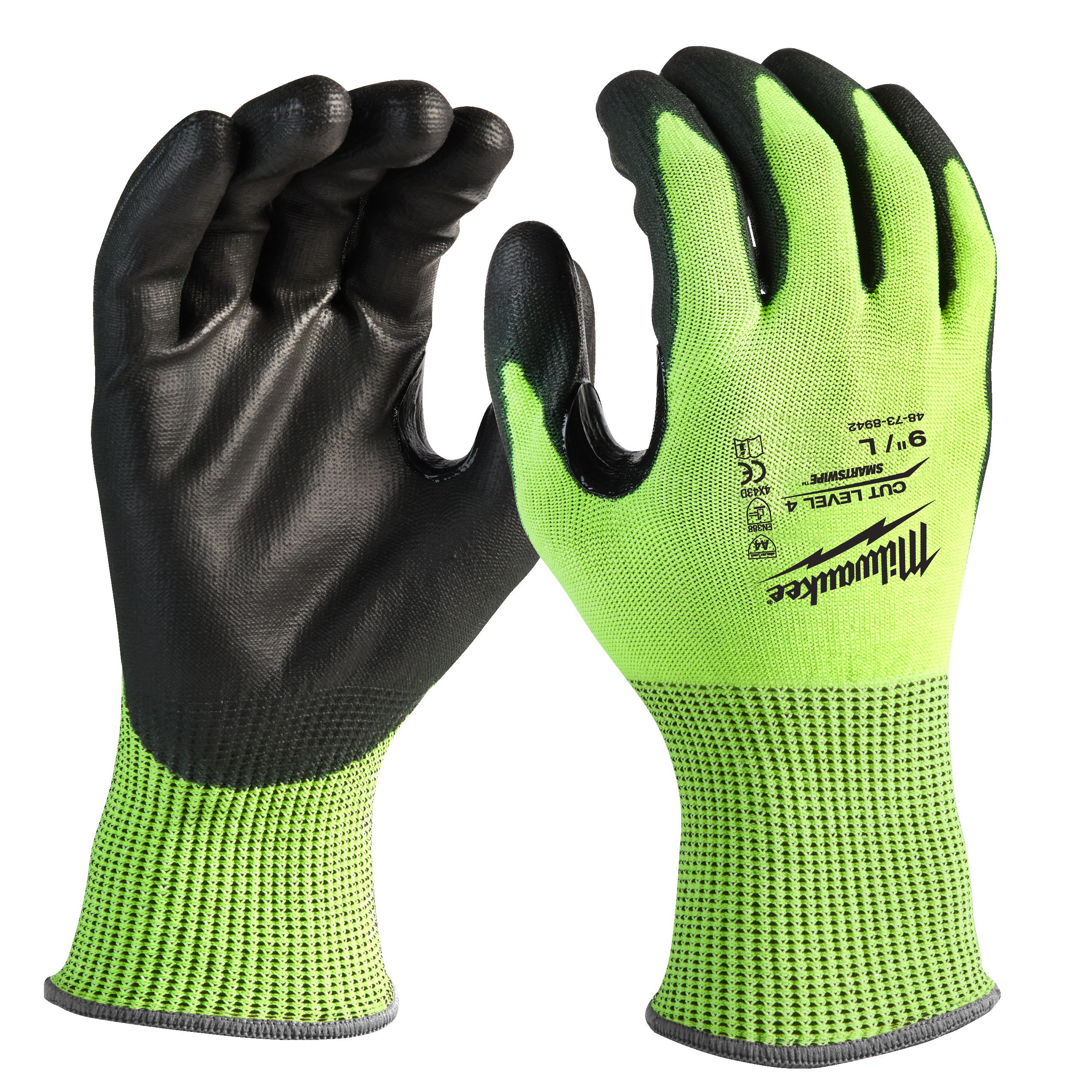 MILWAUKEE - Gants Anti-Coupure Haute-Visibilité Enduction Pu - 4932479930
