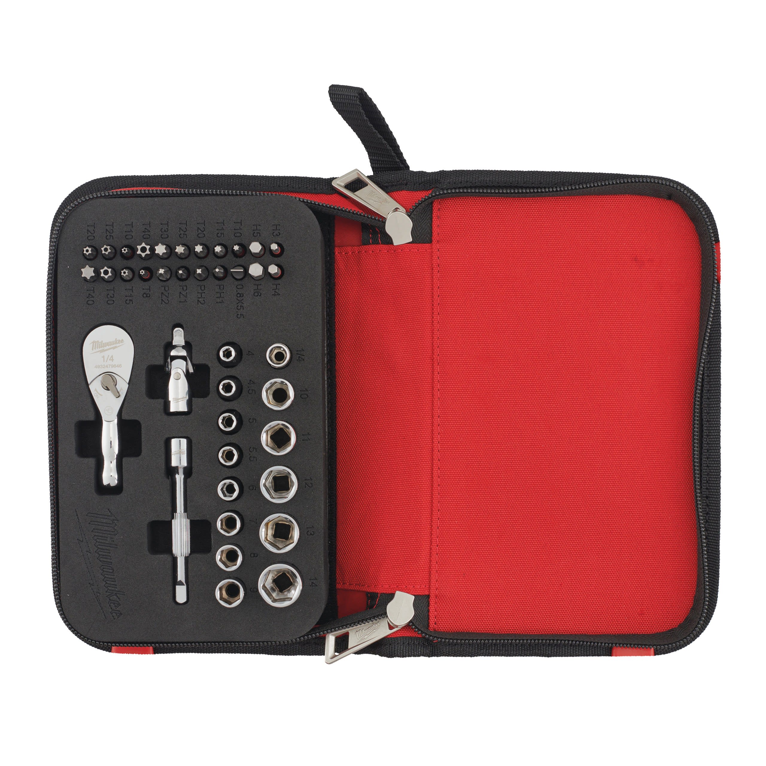 MILWAUKEE - COFFRET CLIQUET ET DOUILLES 1/4