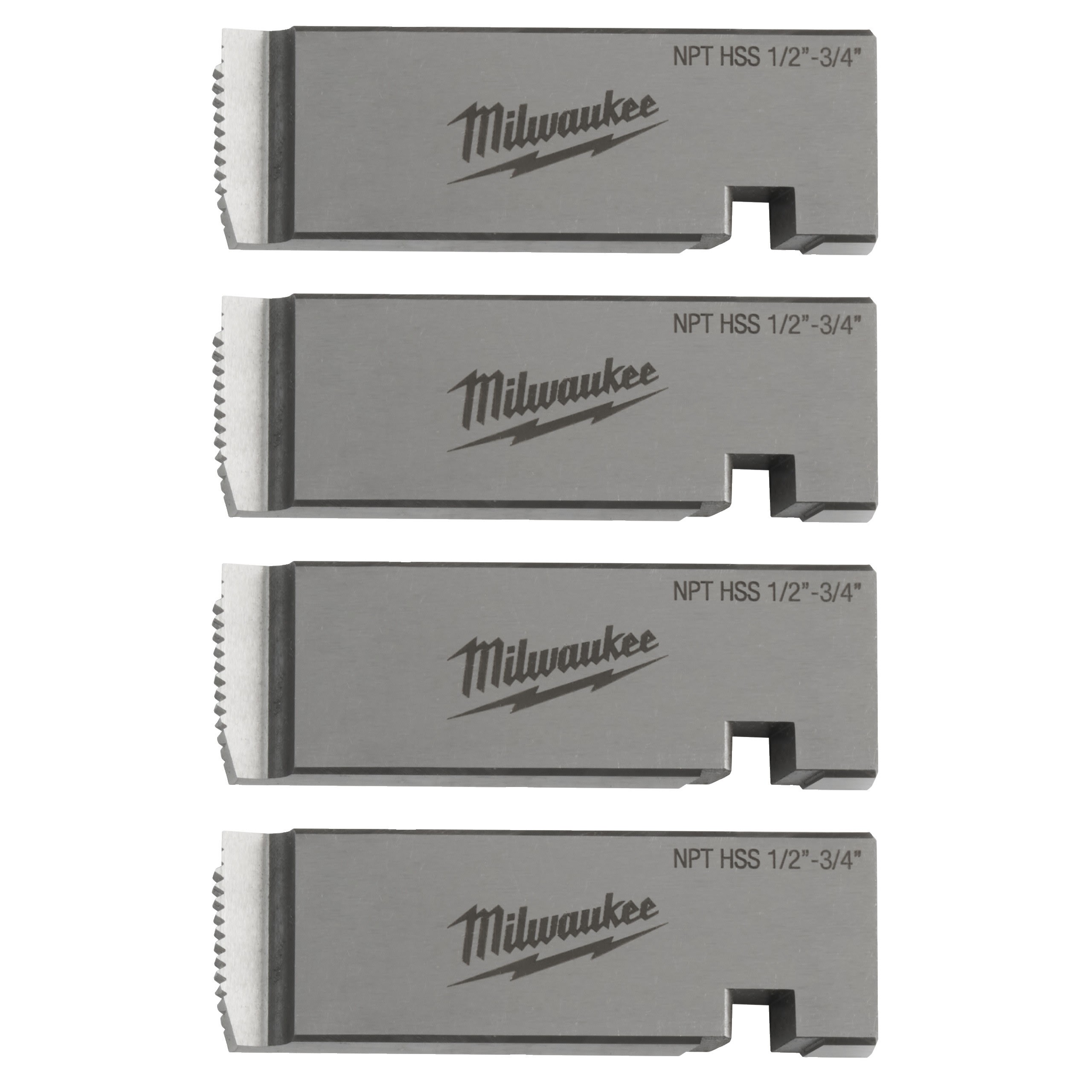 MILWAUKEE - Set de peignes 1/2"-3/4" NPT HSS - Carton