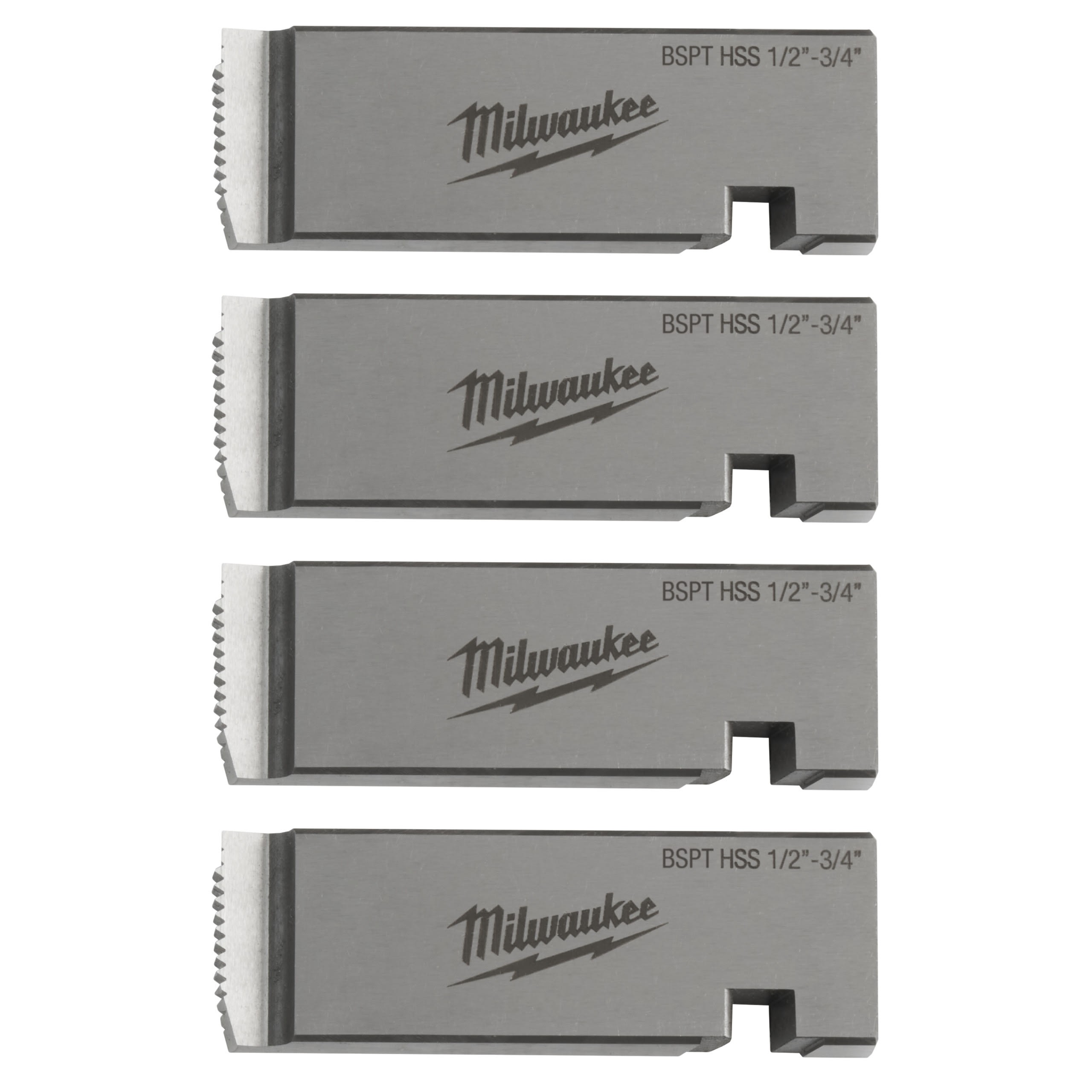 MILWAUKEE - Set de peignes 1/2"-3/4" BSPT HSS - Carton