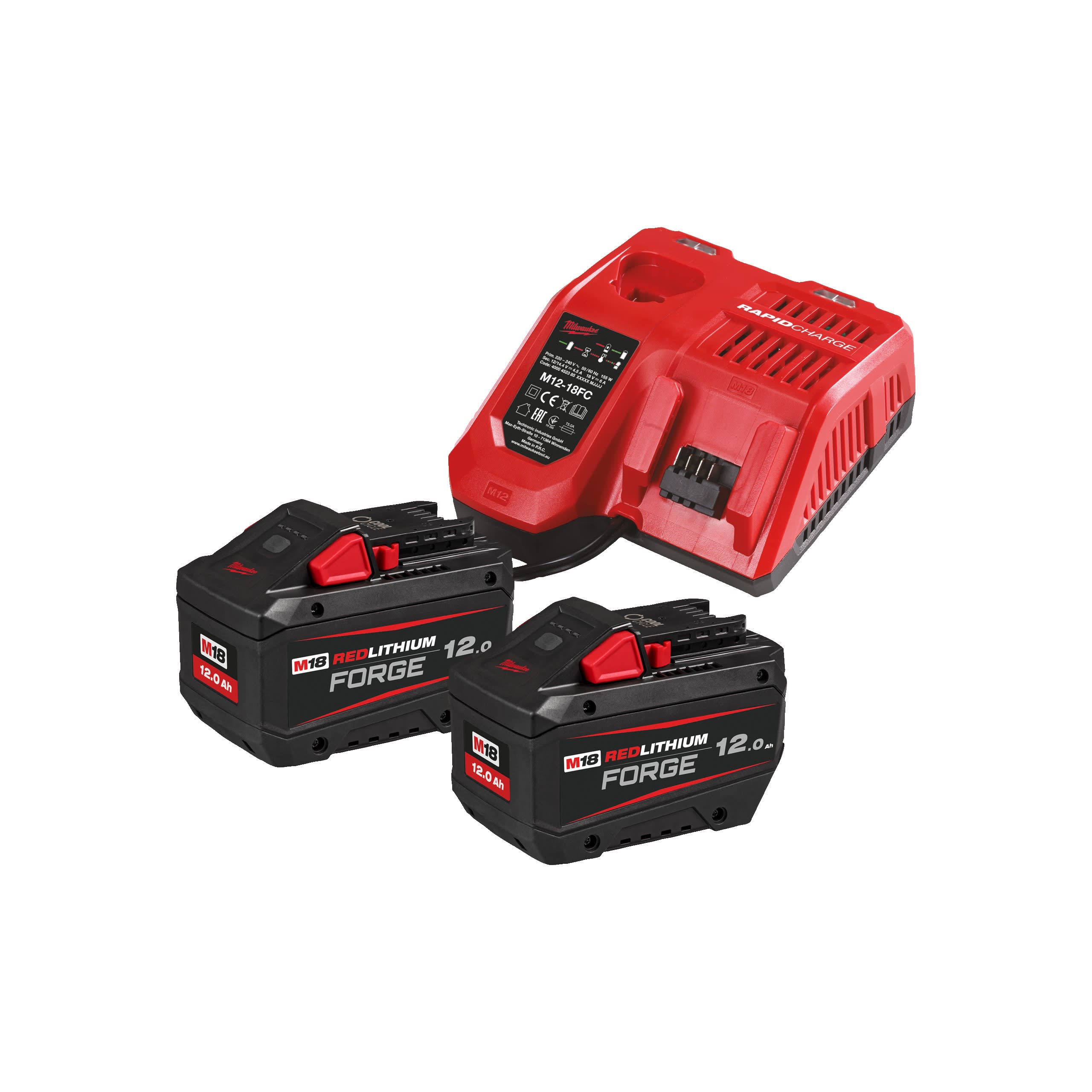 MILWAUKEE - PACK NRG 18 VOLTS 12AH FORGE M18 FORGENRG-122