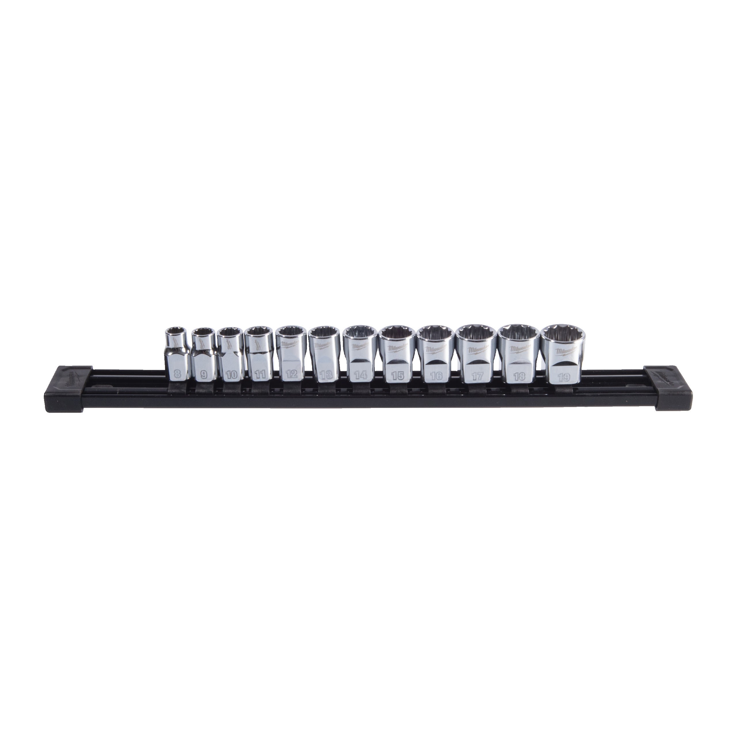 MILWAUKEE - SET DE DOUILLES MÉTRIQUE 12 PANS CARRE 3/8" 12PCS