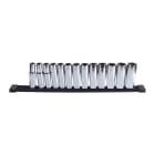 MILWAUKEE - SET DE DOUILLES MÉTRIQUE PROFONDES 12 PANS CARRE 1/2" 13PCS