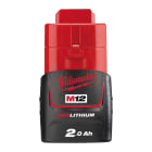 MILWAUKEE - BATTERIE 12 VOLTS 2AH M12 B2 M12 B2