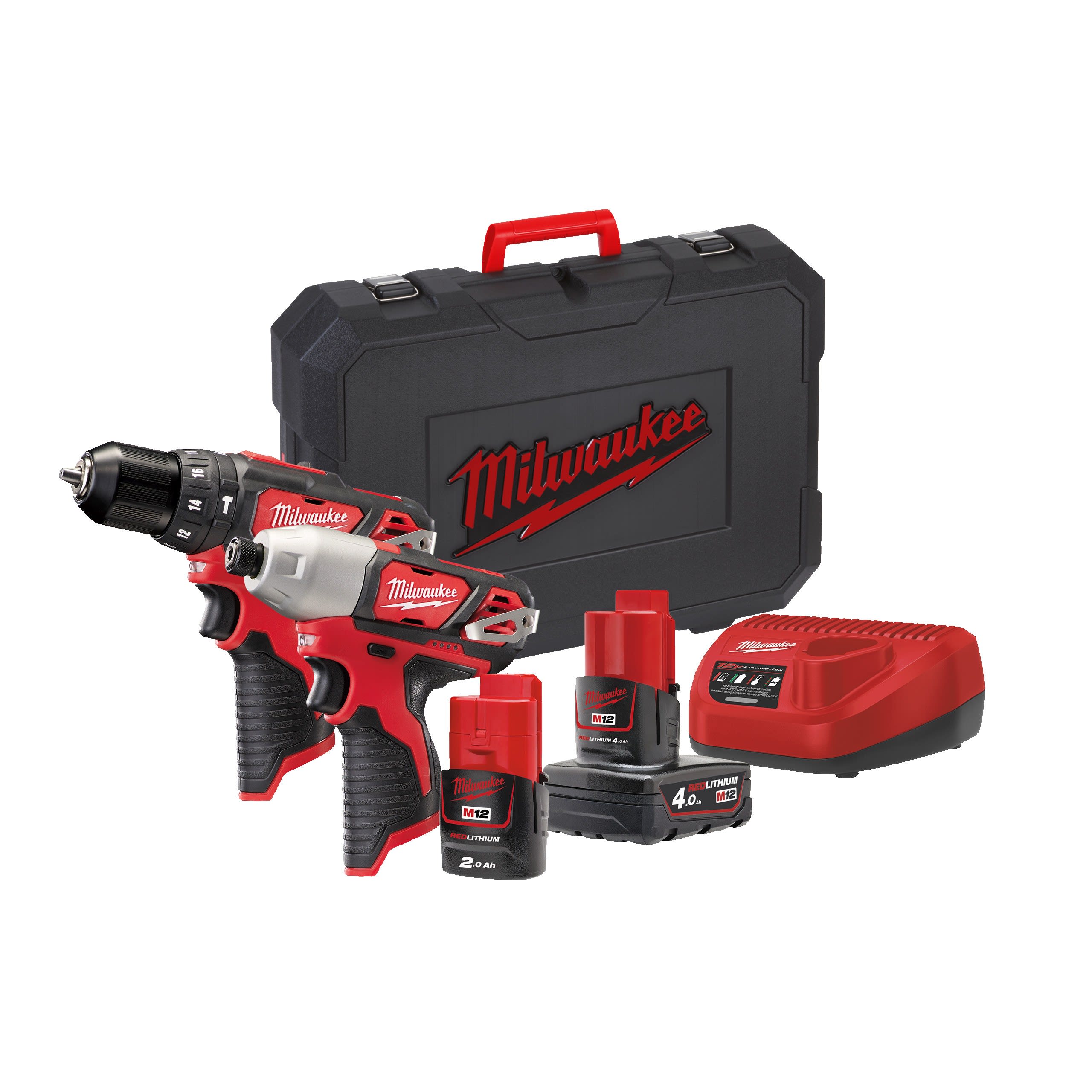 MILWAUKEE - POWERPACK 2 OUTILS 12 VOLTS M12 BPP2B-421C  M12 BPP2B-421C