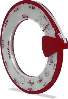 Acomat - Rouleau de 30m de collier plat en K7 dévidoir - Bande inox