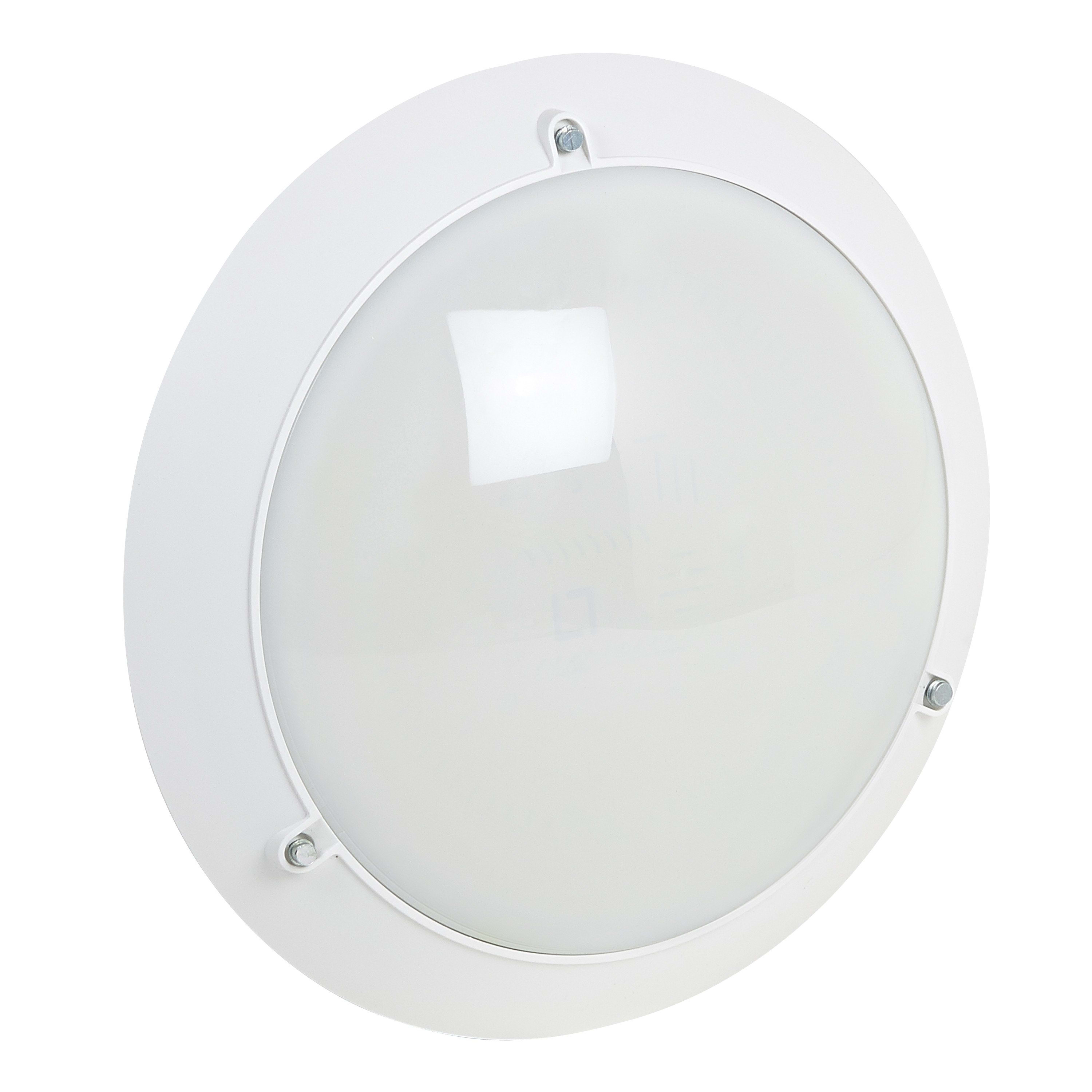 Sarlam - Hublot Chartres Essentiel antivandale blanc taille 1 à LED 1500lm ON et OFF