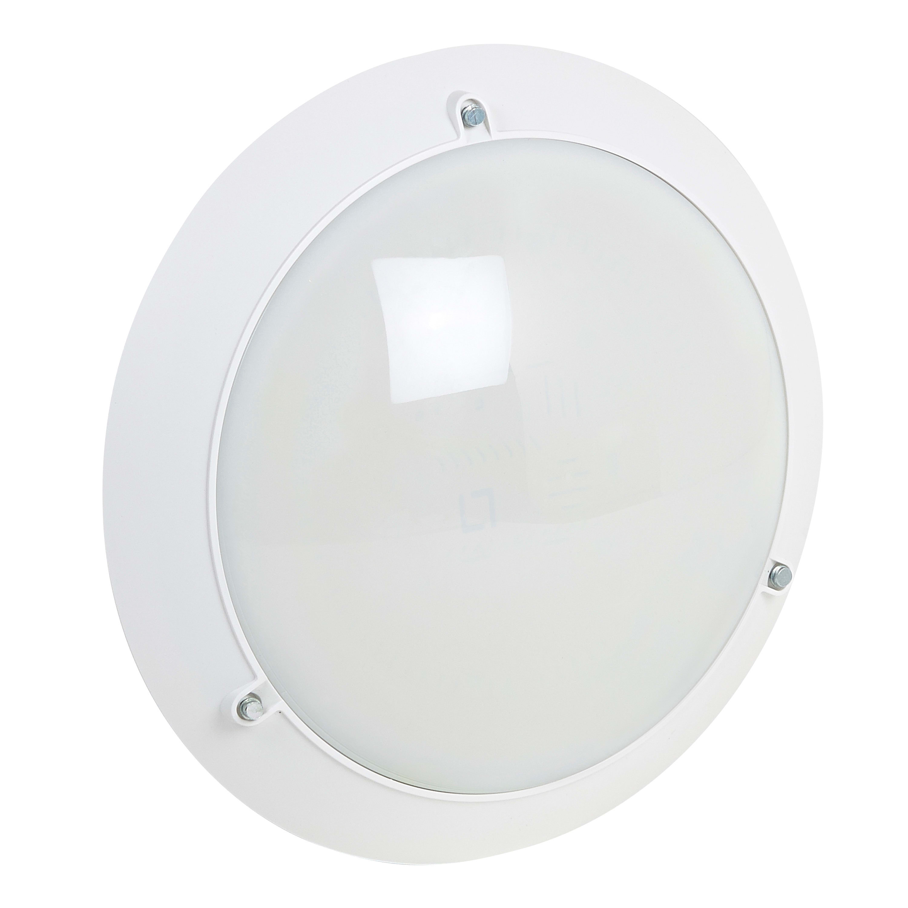 Sarlam - Hublot Chartres Essentiel antivandale blanc taille 1 a LED 1500lm detection HF