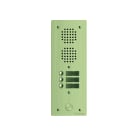 Golmar - Platine monobloc HR alu audio analogique (1+N) 1 rangee 3 boutons champagne