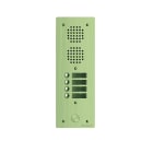 Golmar - Platine monobloc HR alu audio analogique (1+N) 1 rangee 4 boutons champagne