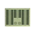 Golmar - Platine monobloc HR alu audio analogique (1+N) 6 rangees 66 boutons champagne