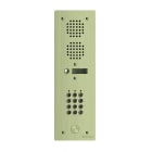 Golmar - Platine monobloc HR alu audio analogique, clavier 1 rangee 1 bouton champagne