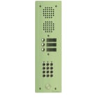Golmar - Platine monobloc HR alu audio analogique, clavier 1 rangee 3 boutons champagne
