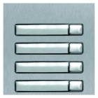 Golmar - Module NEXA inox 1 rangee 4 boutons, finition INOX