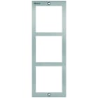 Golmar - Cadre de fixation NEXA inox 3 modules verticaux, vis et outils, finition INOX