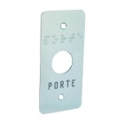 Golmar - Facade en inox ep 1.5 mm pour BP de sortie gravee PORTE + braille (40x85mm)
