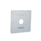 Golmar - Facade en inox ep 1.5 mm pour BP de sortie gravee PORTE + braille (85x85 mm)