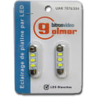 Golmar - Lampe navette LED blanche sous blister de 2 pieces