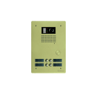 Golmar - Platine monobloc HR alu audio ou video BUS G2P 2 rangees 4 boutons Champagne