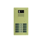 Golmar - Platine monobloc HR alu audio ou video BUS G2P 2 rangees 10 boutons Champagne