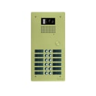 Golmar - Platine monobloc HR alu audio ou video BUS G2P 2 rangees 12 boutons Champagne