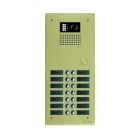 Golmar - Platine monobloc HR alu audio ou video BUS G2P 2 rangees 14 boutons Champagne