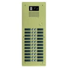 Golmar - Platine monobloc HR alu audio ou video BUS G2P 2 rangees 22 boutons Champagne