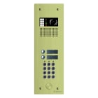 Golmar - Platine HR alu + clavier audio ou video BUS G2P 1 rangee 2 boutons Champagne