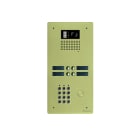 Golmar - Platine HR alu + clavier audio ou video BUS G2P 2 rangees 4 boutons Champagne