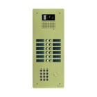 Golmar - Platine alu avec clavier audio ou video BUS G2P 2 rangees 12 boutons Champagne