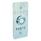 Golmar - Bouton de sortie NO-NF eclaire avec facade inox 40x85 mm