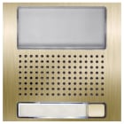 Golmar - Module NEXA inox pour groupes audio et video, 1 bouton d'appel, finition GOLD