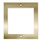 Golmar - Cadre de fixation NEXA inox 1 module vertical, vis et outils, finition GOLD