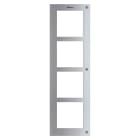 Golmar - Cadre de fixation NEXA inox 4 modules verticaux, vis et outils, finition INOX