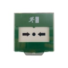 Golmar - Declencheur manuel vert saillie pour issue de secours, boitier ABS