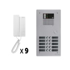 Golmar - Kit audio 9 appels BUS G2P avec platine monobloc alu 2 rangees 10 boutons