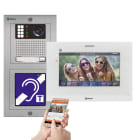 Golmar - Kit video encastre ERP NEXA inox 1 appel avec moniteur WiFi ART7W (memoire)