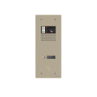 Golmar - Platine monobloc HR alu audio ou video BUS G2P 1 rangee 1 bouton champagne
